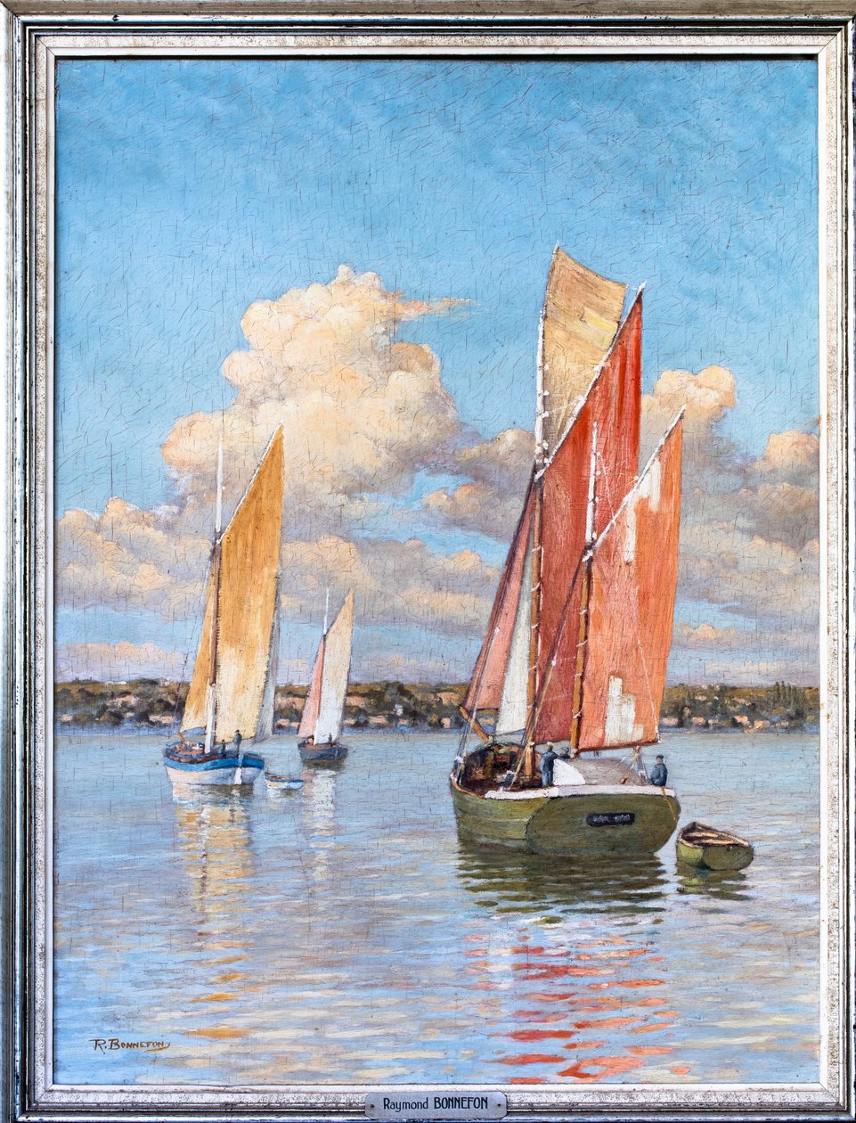 Gabarres on the Gironde Estuary by Raymond Bonnefon