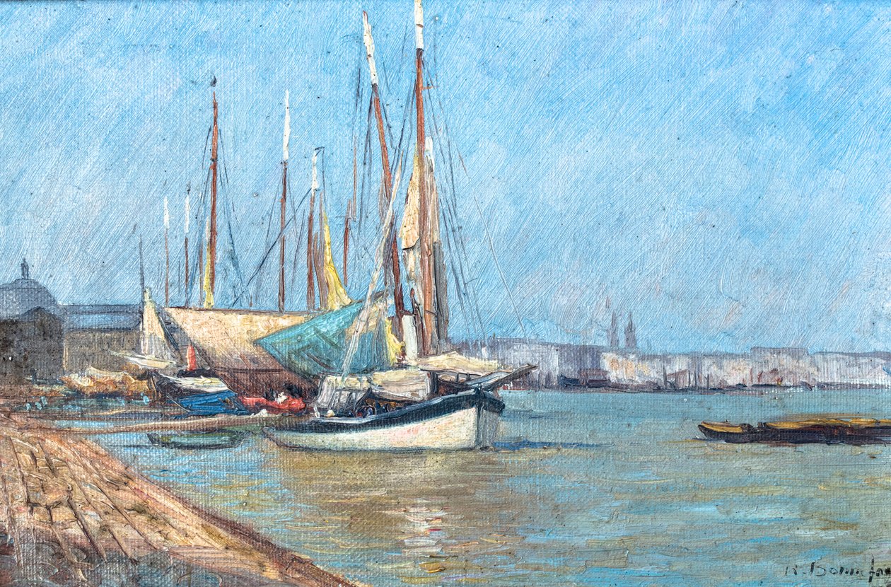 View of the Port of Bordeaux by Raymond Bonnefon