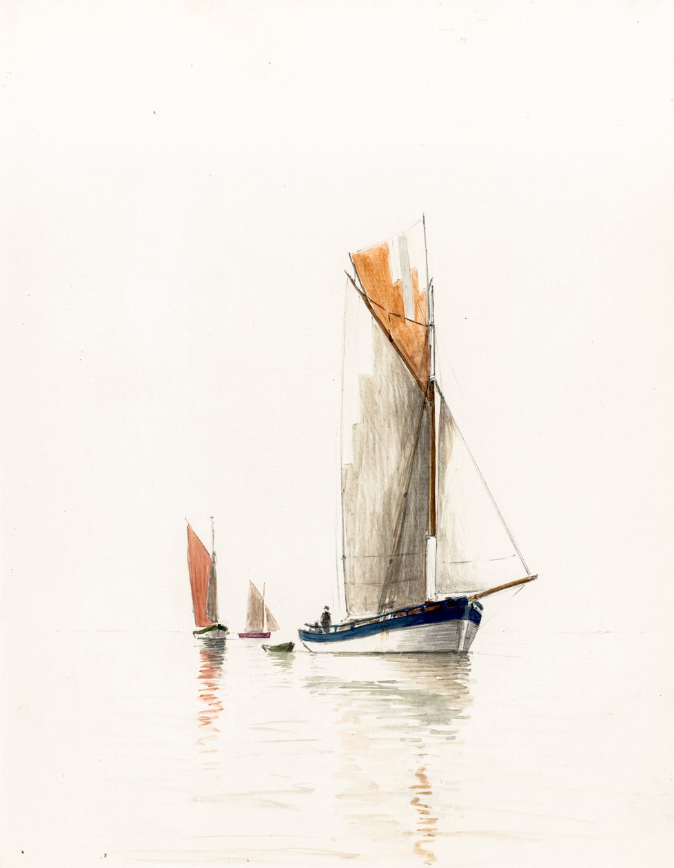 Gabarre on the Gironde Estuary by Raymond Bonnefon