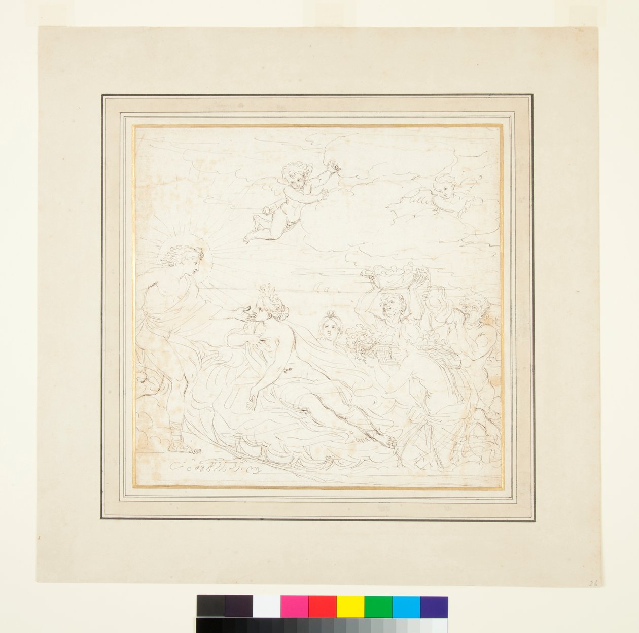 Apollo, Amphitrite and Marine Deities bringing Offerings