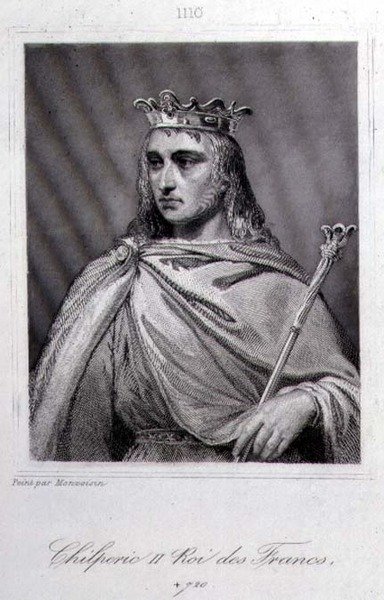 Chilperic II (c.675-721) King of Neustria by Raymond Quinsac (after) Monvoisin