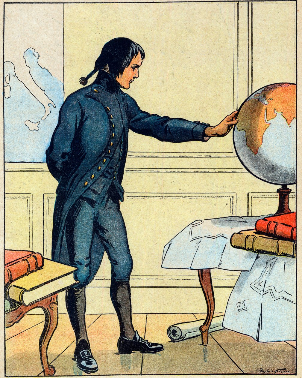 Napoleon Bonaparte, Consults a Globe at the School of Brienne at the Age of 19, from 