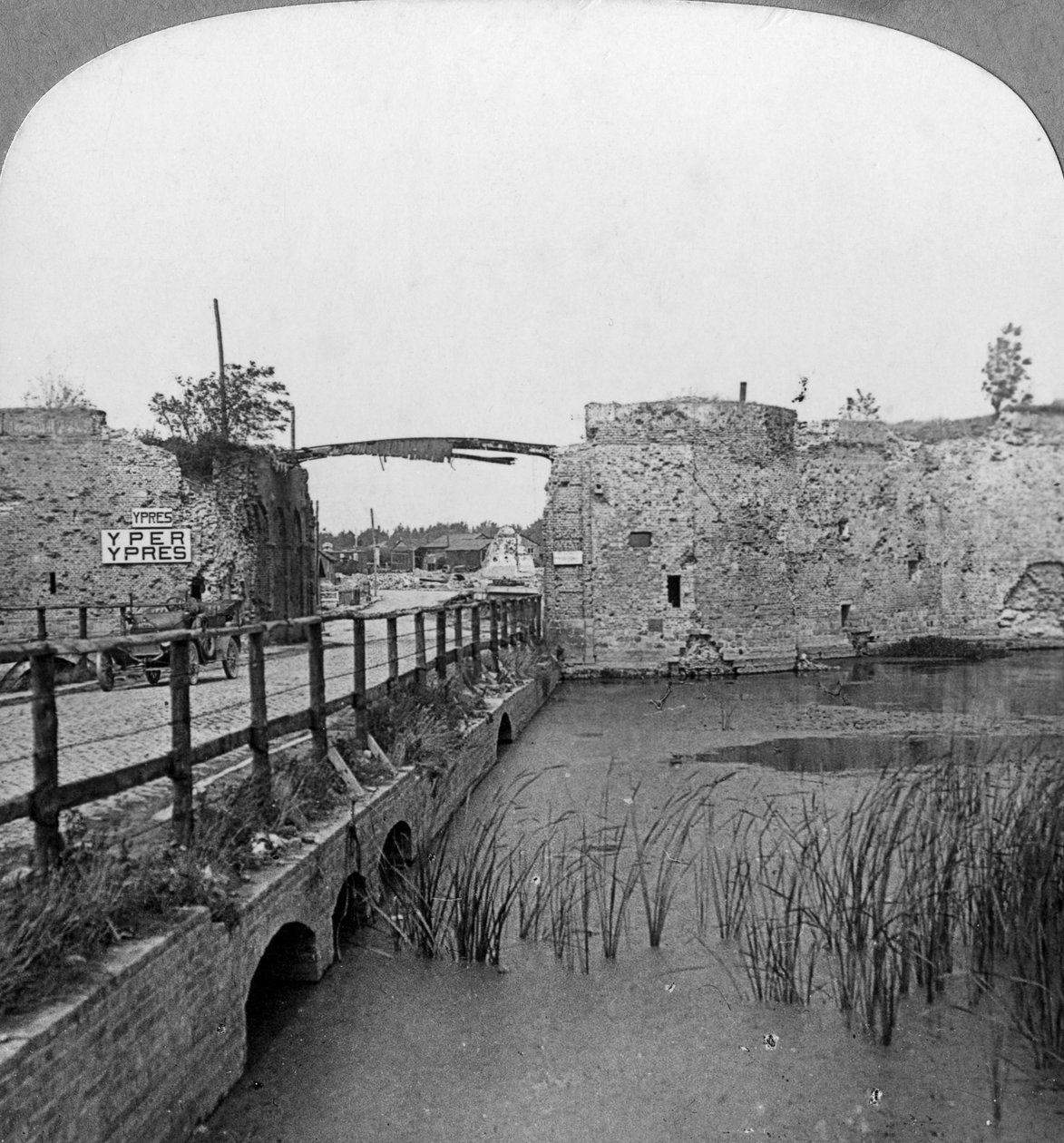 14th Century Ramparts and Lille Gate, Ypres, Belgium, World War I by Realistic Travels Publishers