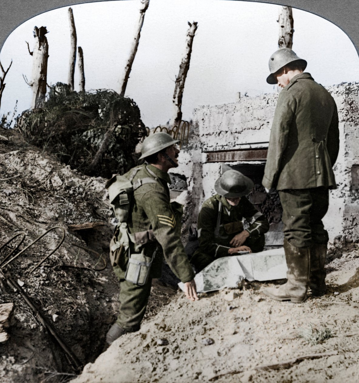Captured German blockhouse, Poelecappelle, Belgium, World War I, 1914-1918 by Realistic Travels Publishers