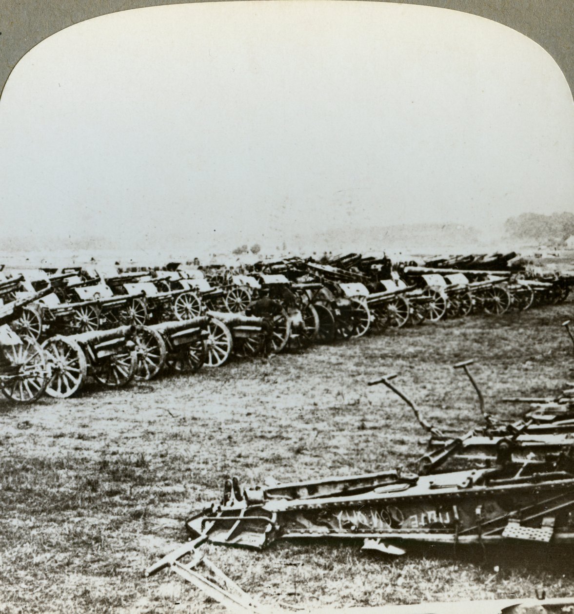 Hundreds of German guns captured at Couralette, France, Battle of Somme, World War I, 1916 by Realistic Travels Publishers