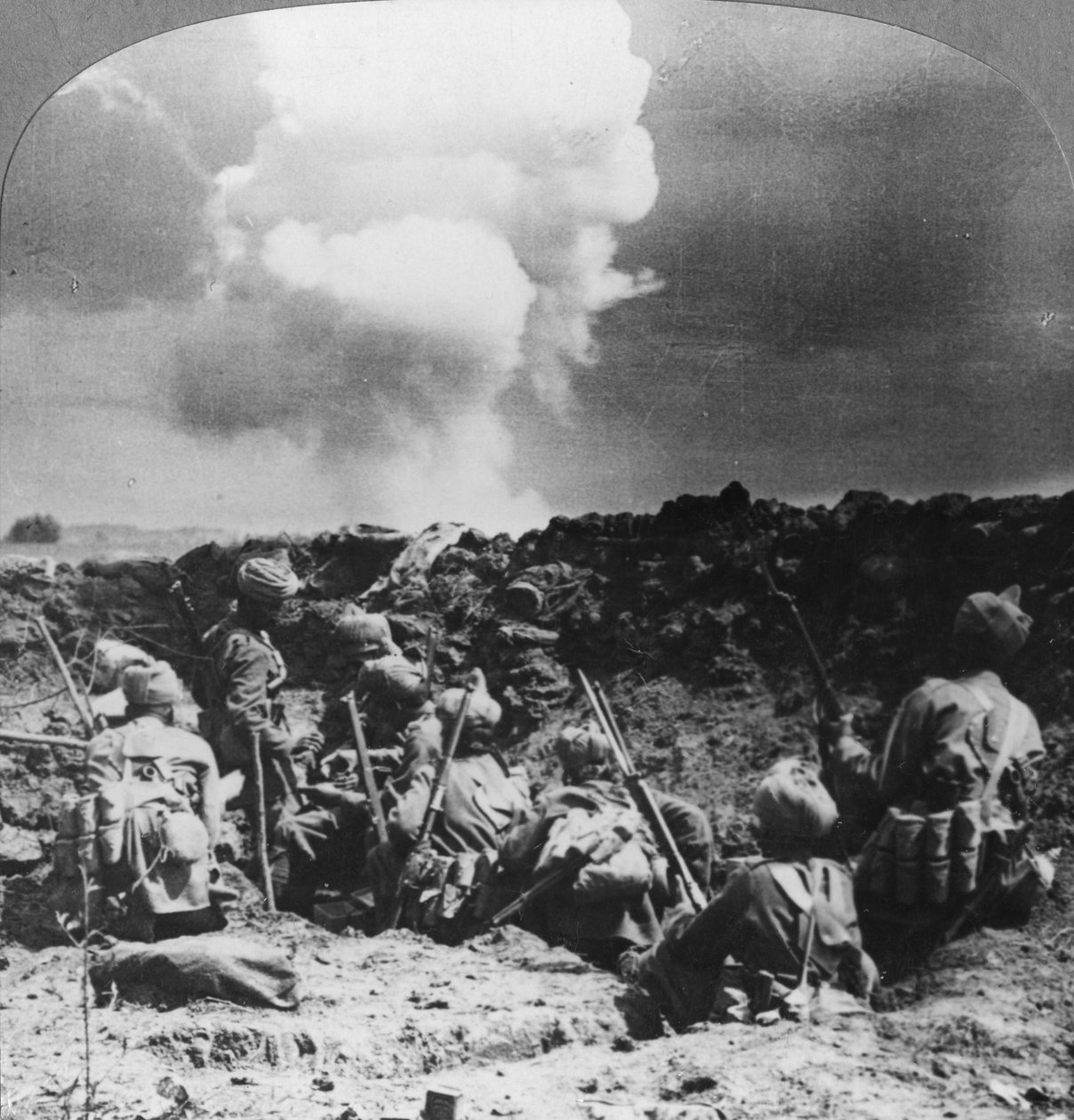 Indian Bombers Holding an Important Trench Near Neuve Chapelle, France, World War I by Realistic Travels Publishers