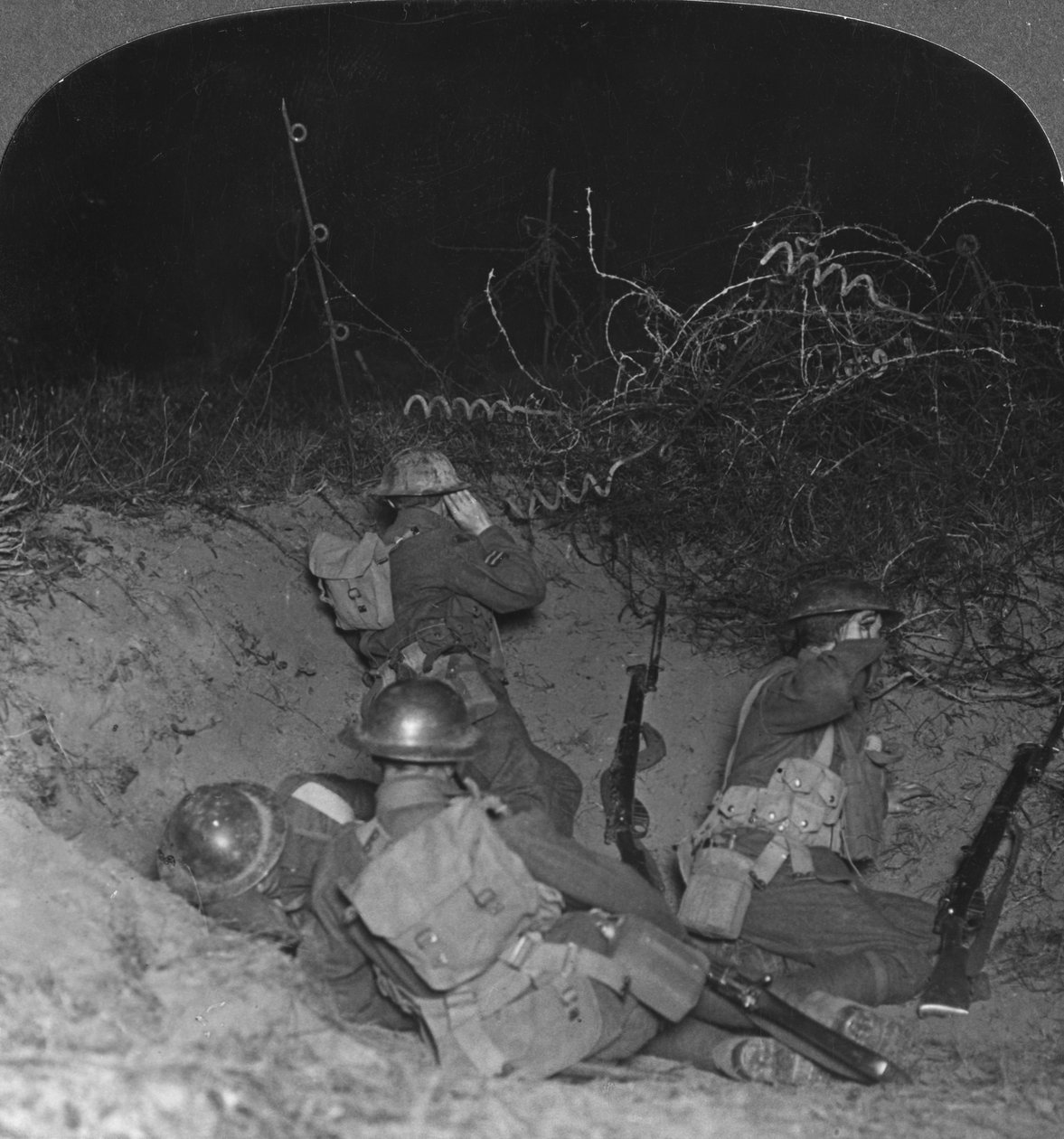 Listening Post in a Shell Hole in No Man