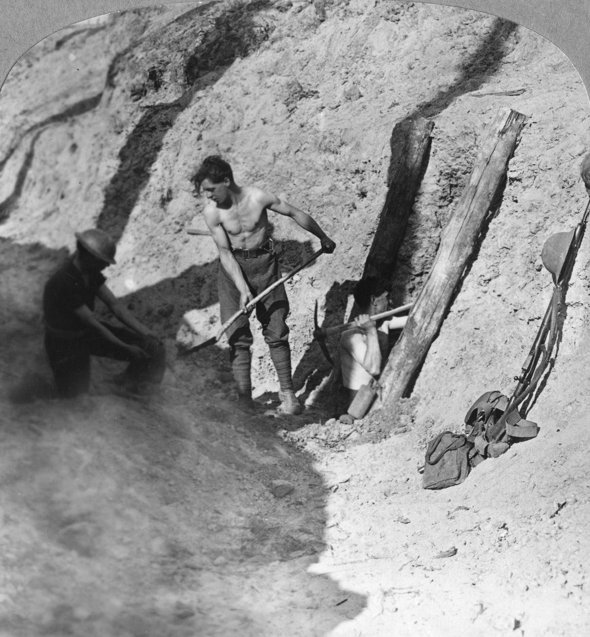 Sappers and Miners at Work, Ypres Salient, Belgium, World War I, c ...