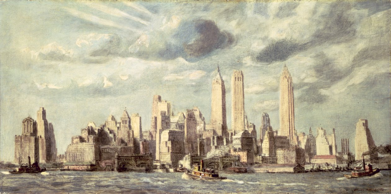 Lower Manhattan by Reginald Marsh
