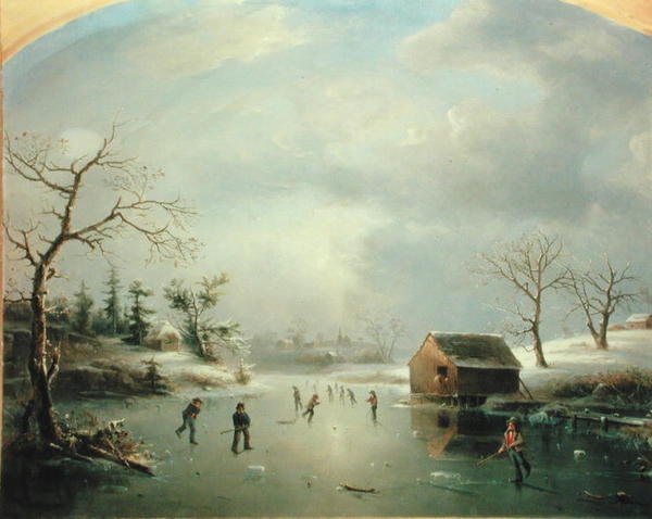 Skating Pond at Morristown, New Jersey by Regis Francis Gignoux