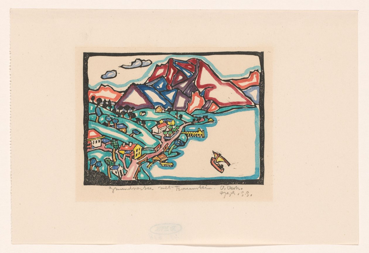 Gmünder Lake with Traunstein by Reijer Stolk (signed by artist)
