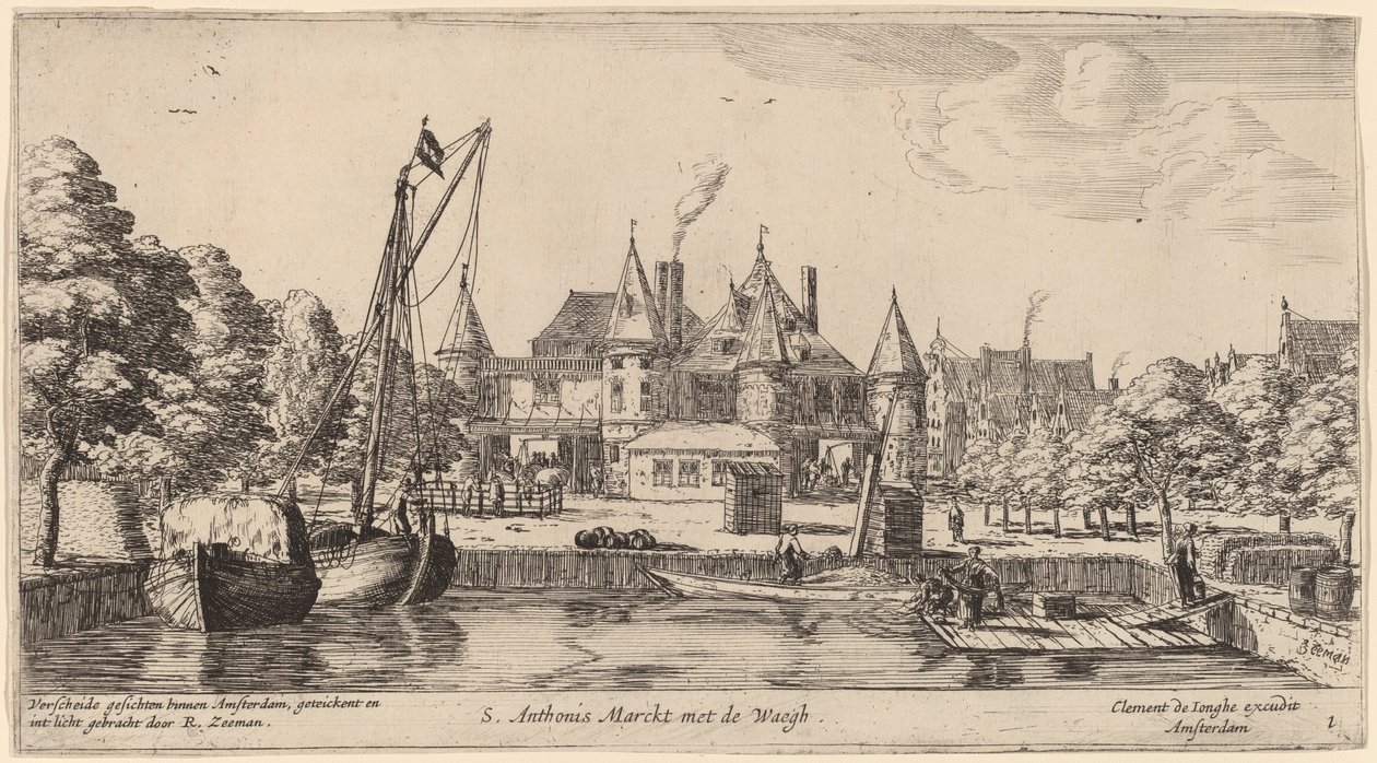 Nieuwmarkt with St. Anthoniswaag by Reinier Nooms, called Zeeman