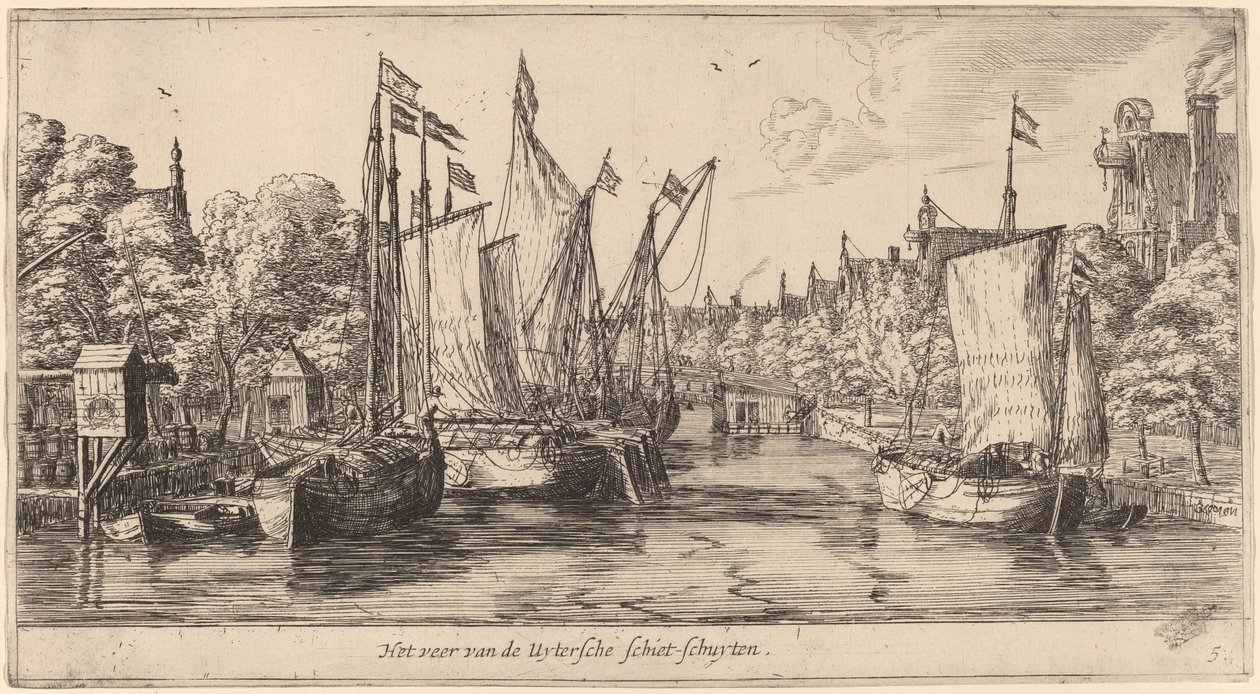 The Ferry to Utrecht by Reinier Nooms, called Zeeman