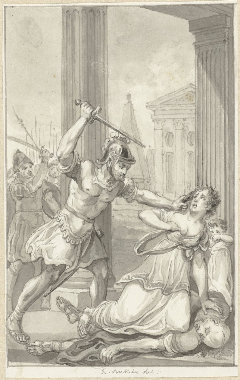 The Family of Emperor Caius Murdered by Reinier Vinkeles (I)