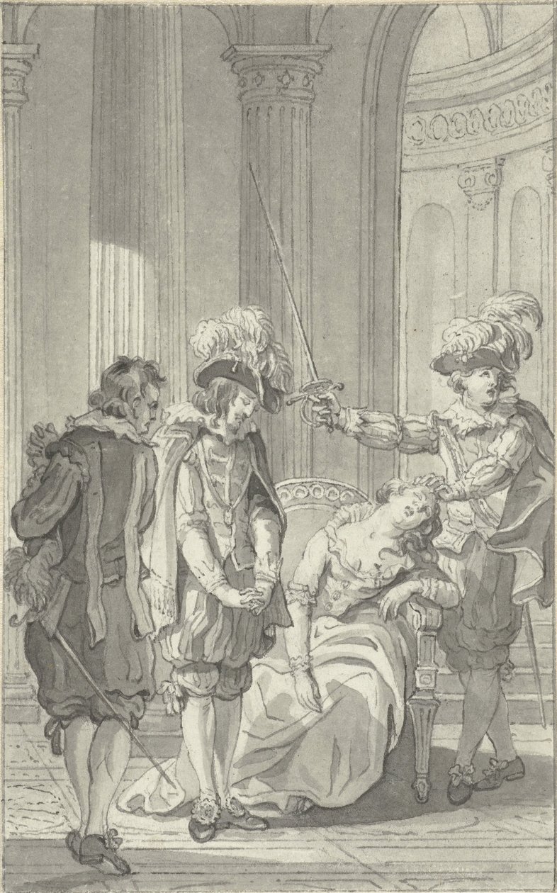 Illustration for the Play Ines de Castro by Rhijnvis Feith by Reinier Vinkeles (I)
