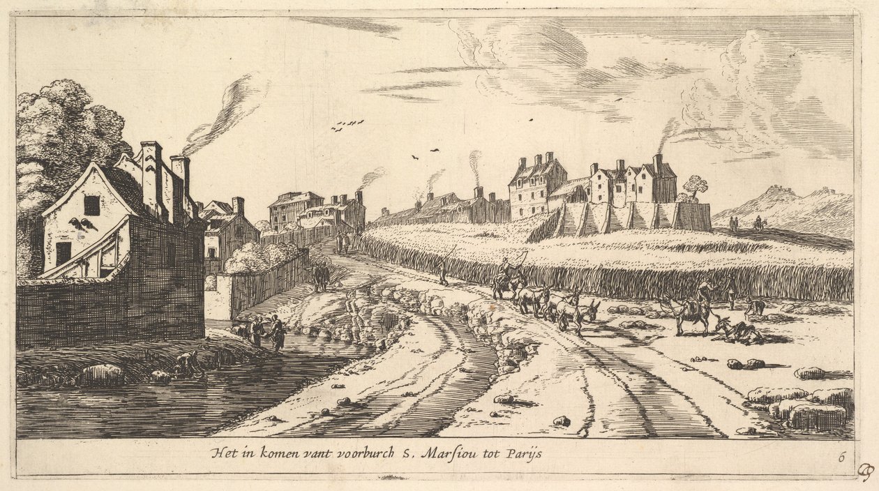 Entrance to the Suburb of Saint Marceau near Paris by Reinier Zeeman