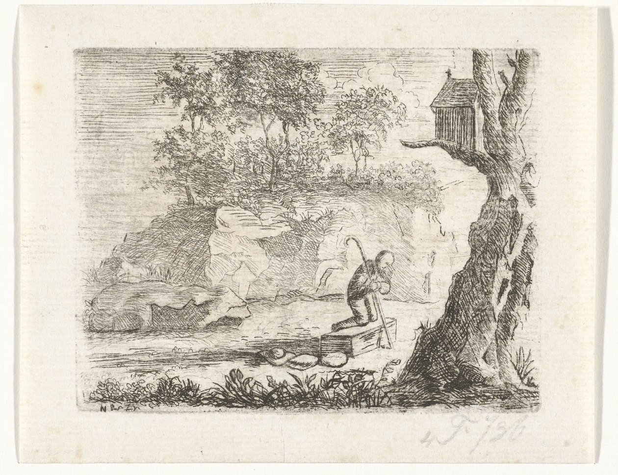 Praying Pilgrim by Reinierus Albertus Ludovicus baron van Isendoorn à Blois