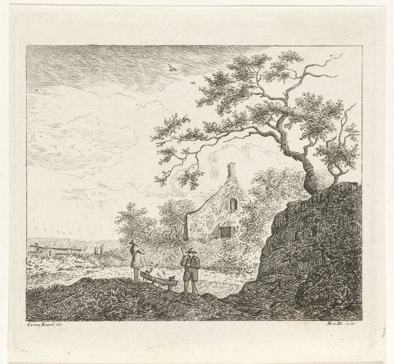 Landscape with Figures by Reinierus Albertus Ludovicus baron van Isendoorn à Blois