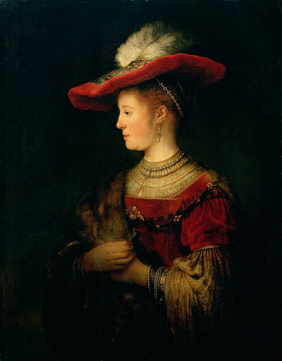Portrait of Saskia van Uylenburgh by Rembrandt van Rijn