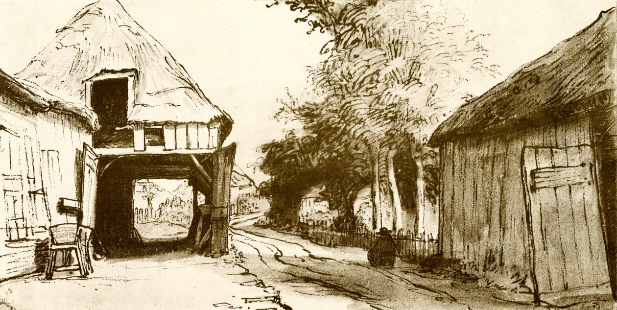 Village Road with Coach House by Rembrandt van Rijn
