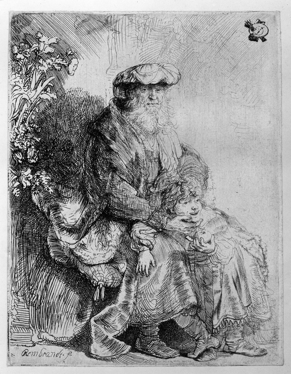 Abraham Holding Young Isaac by Rembrandt van Rijn
