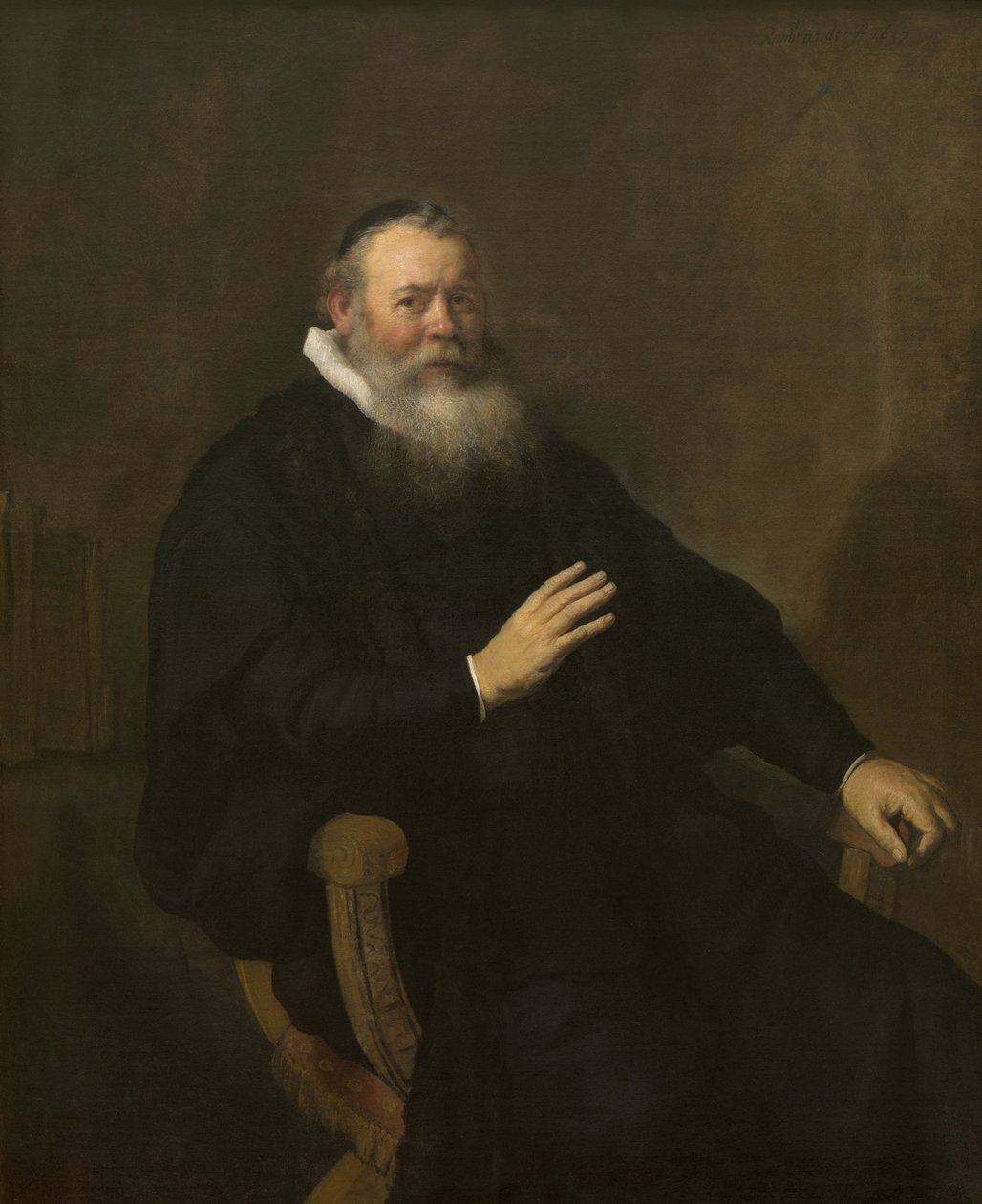 The Preacher Eleazar Swalmius by Rembrandt van Rijn