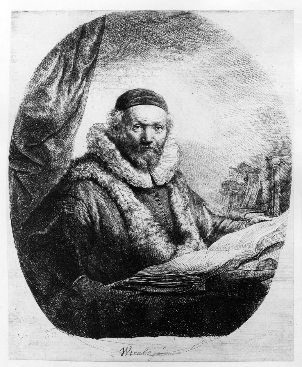 Jan Uytenbogaert, Preacher of the Remonstrants, 1635 by Rembrandt van Rijn