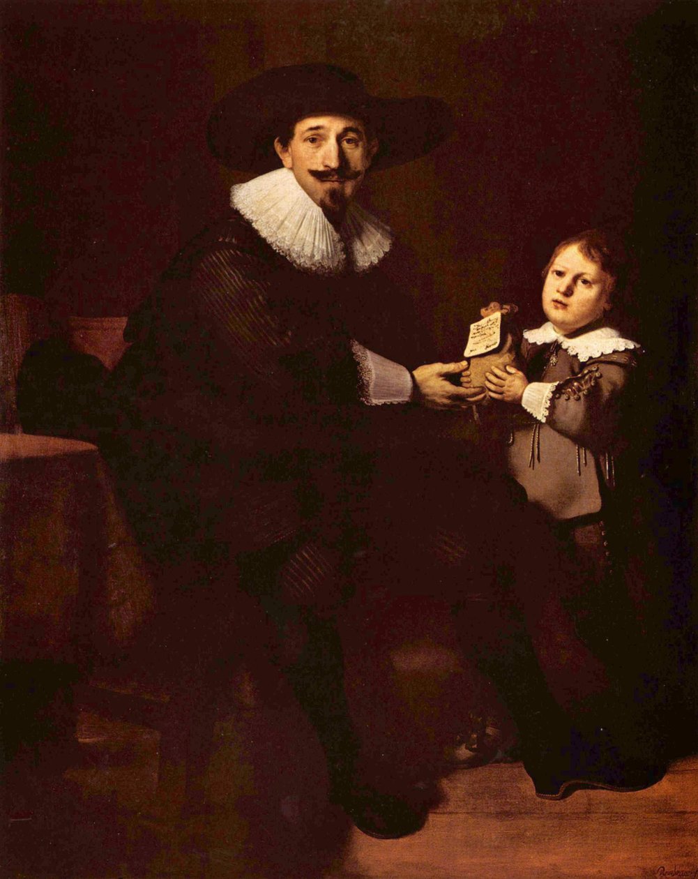 Jean Pellicorne with his Son Casper by Rembrandt van Rijn