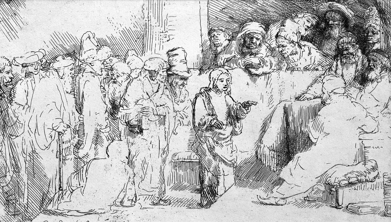 Jesus Christ among the Doctors by Rembrandt van Rijn