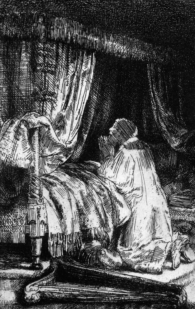King David at prayer by Rembrandt van Rijn