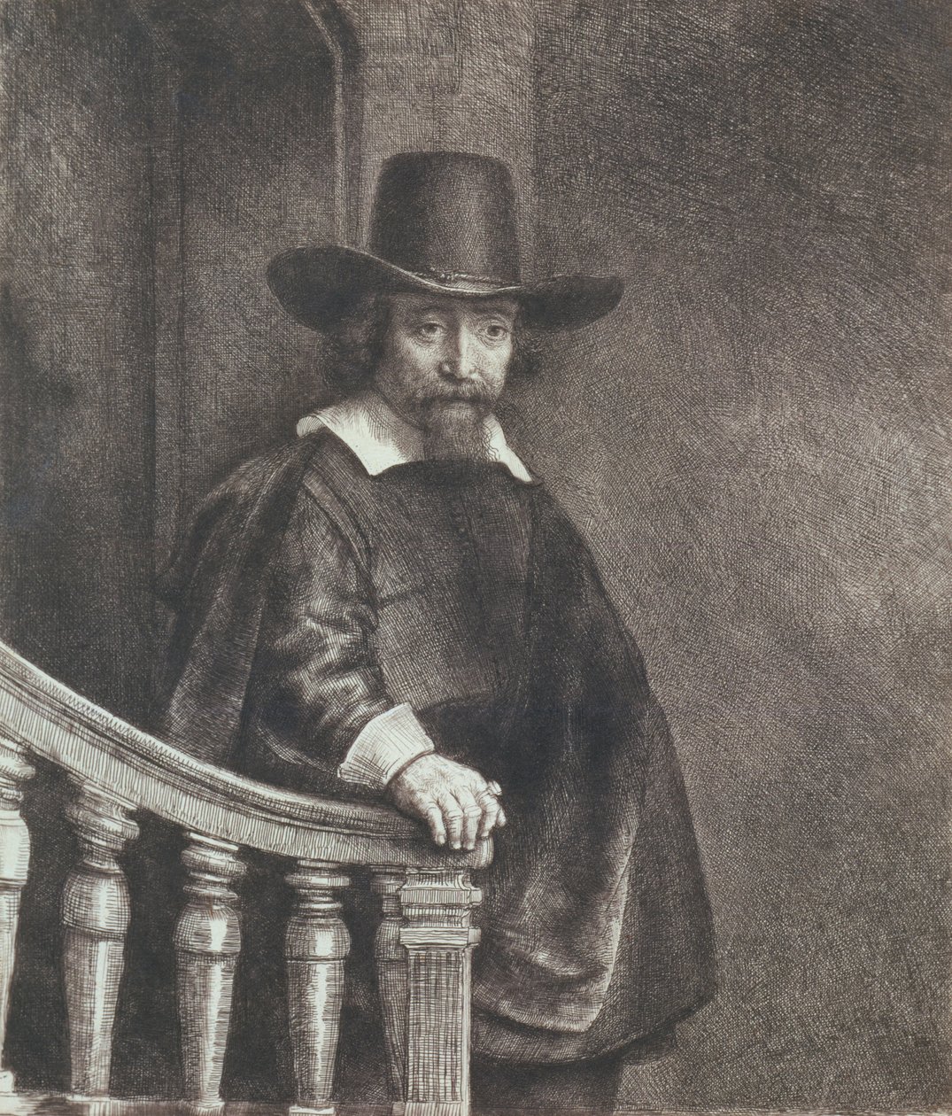 Portrait of Ephraim Bueno, Physician by Rembrandt van Rijn