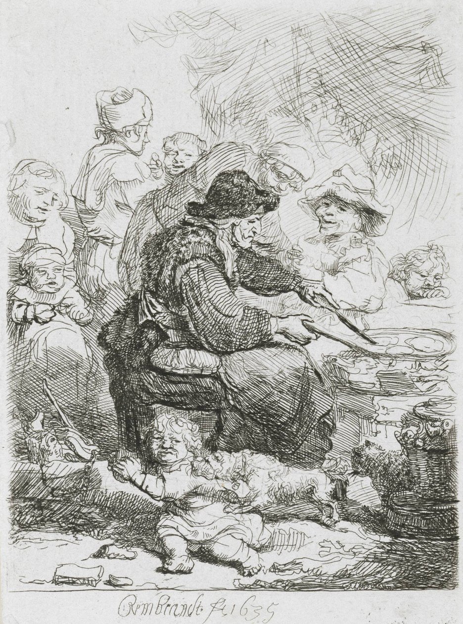 The Pancake Woman by Rembrandt van Rijn