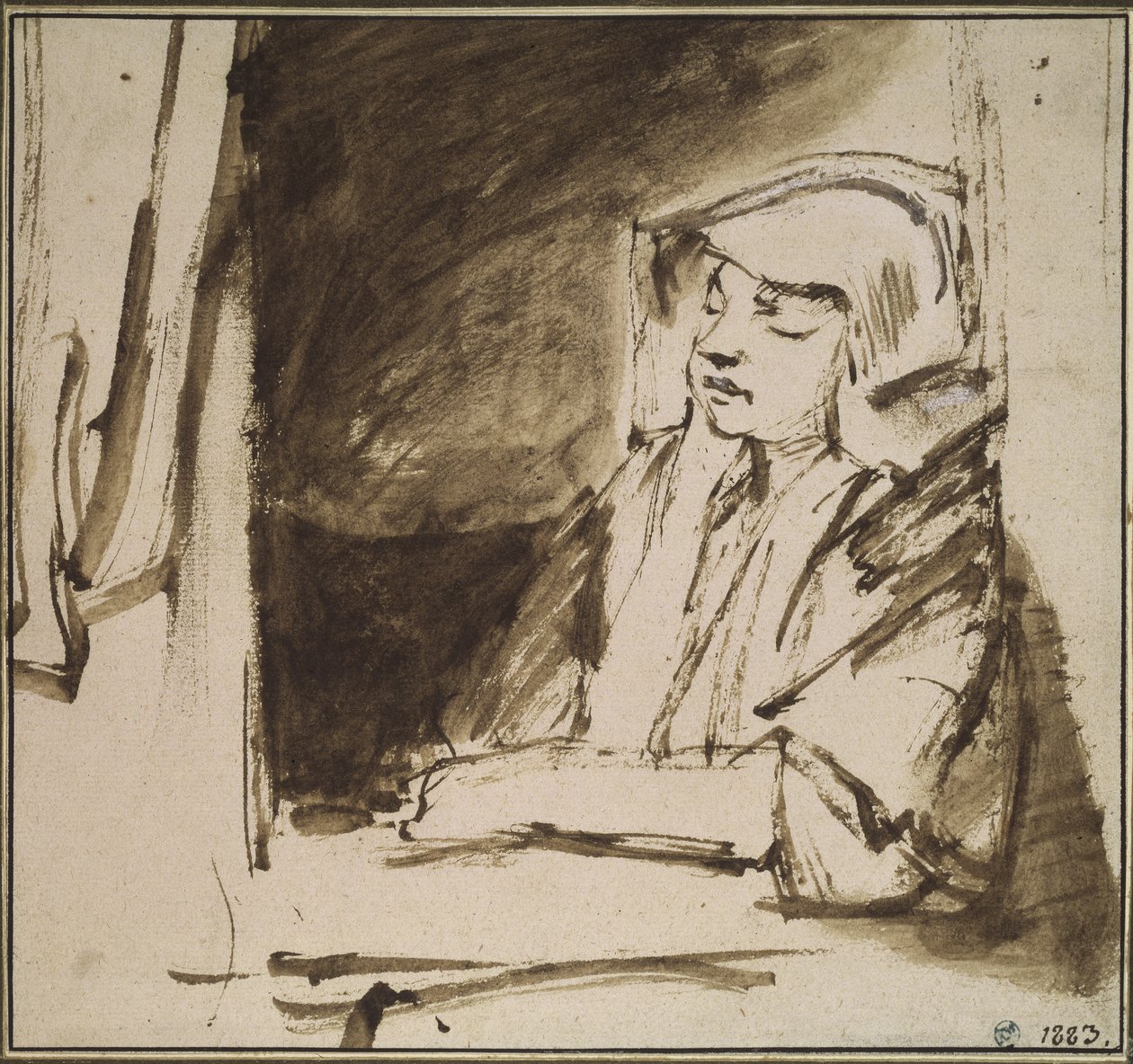 Woman at a Window by Rembrandt van Rijn
