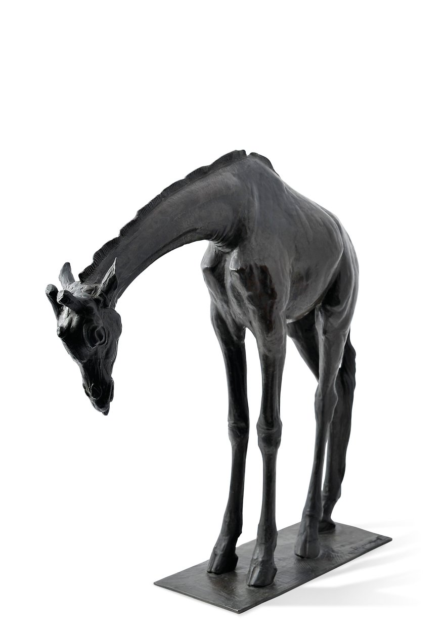 Large Giraffe with Lowered Head, modeled 1909-10, cast before 1913 by Rembrandt Bugatti