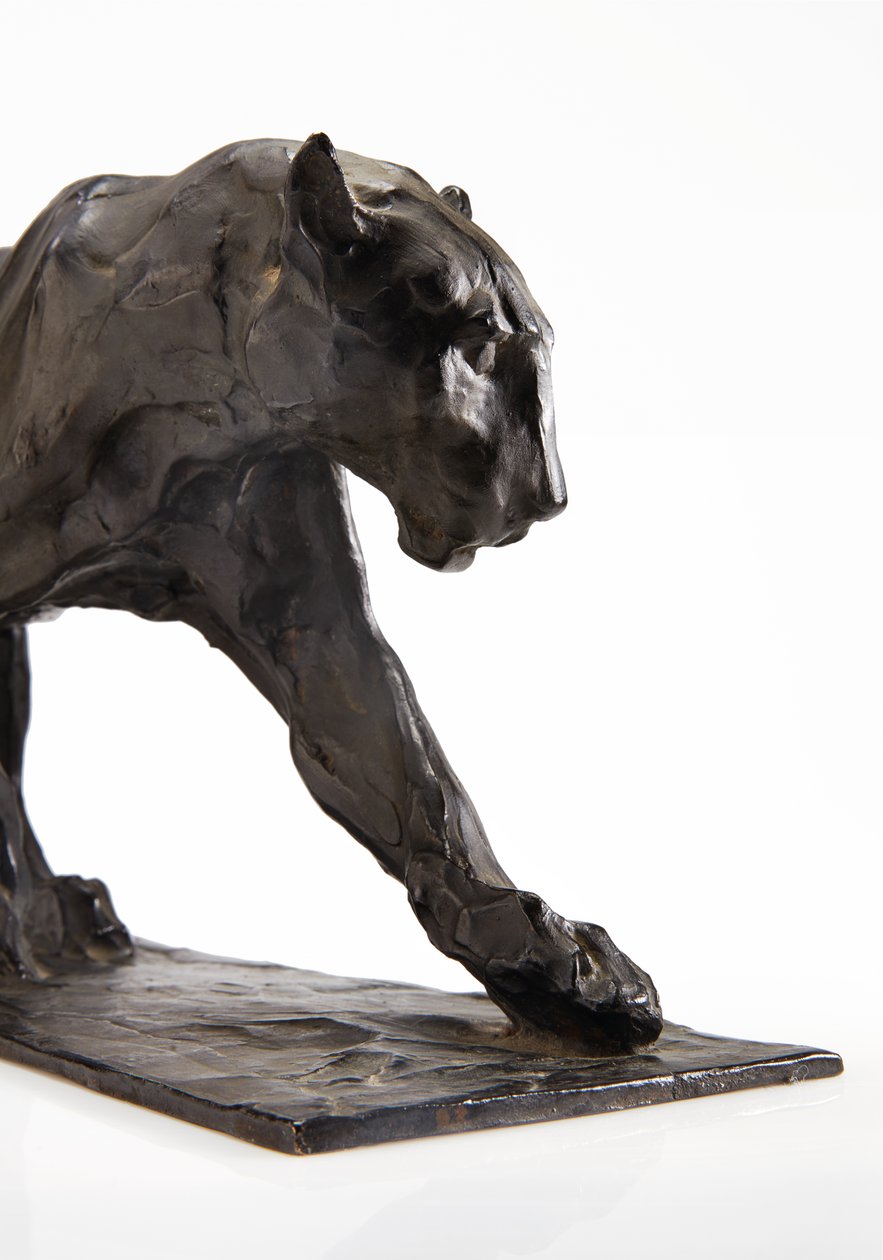 Panther walking, rear leg raised by Rembrandt Bugatti