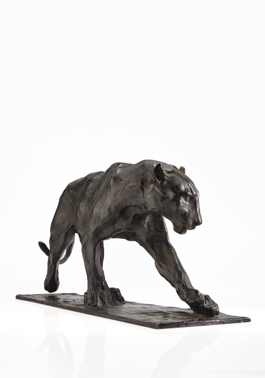 Panther walking, rear leg raised by Rembrandt Bugatti