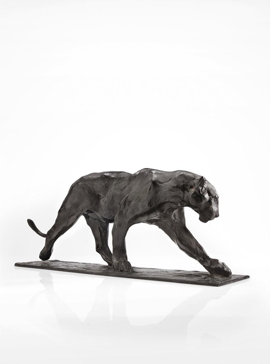 Panther walking, rear leg raised by Rembrandt Bugatti