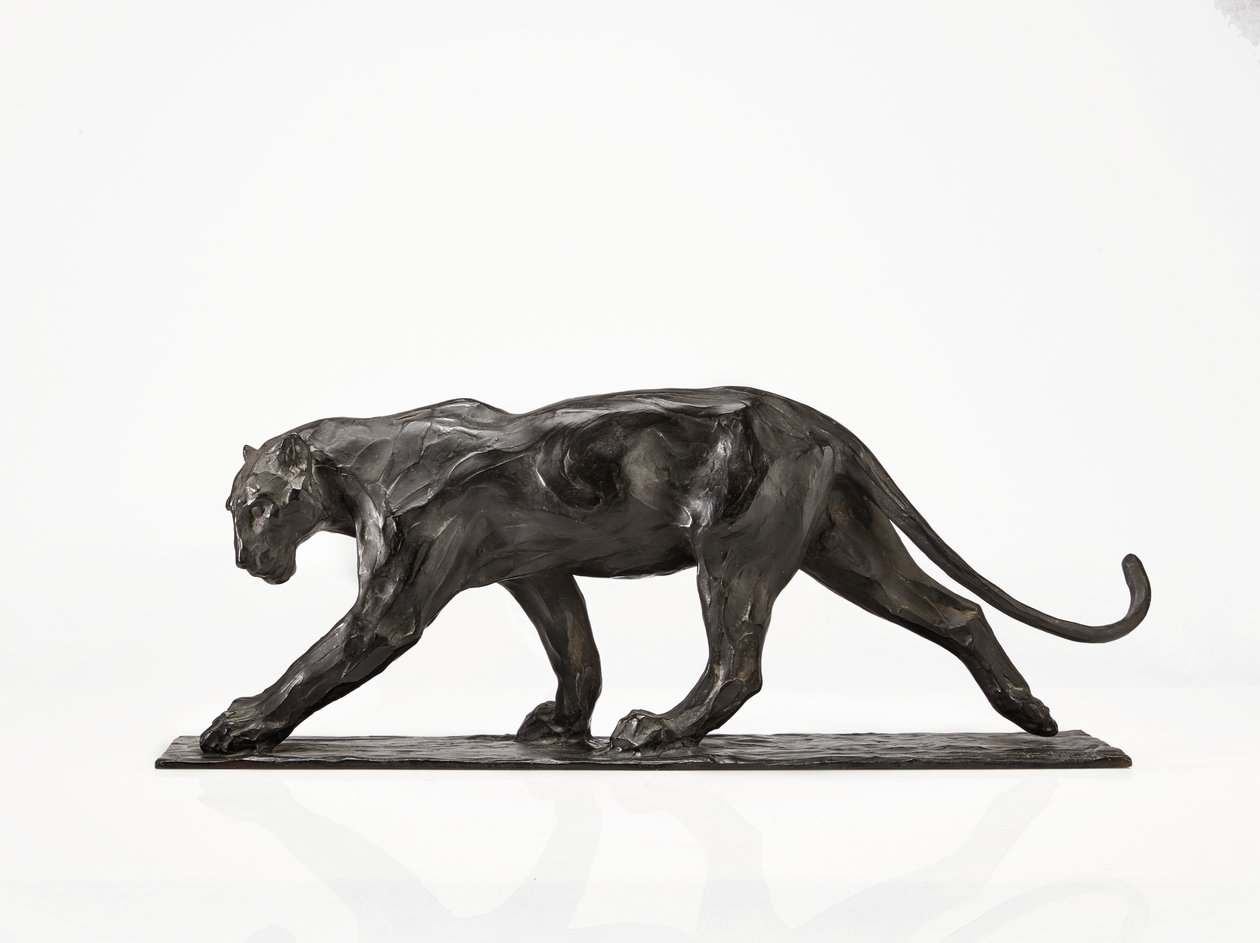 Panther walking, rear leg raised, c.1904 by Rembrandt Bugatti