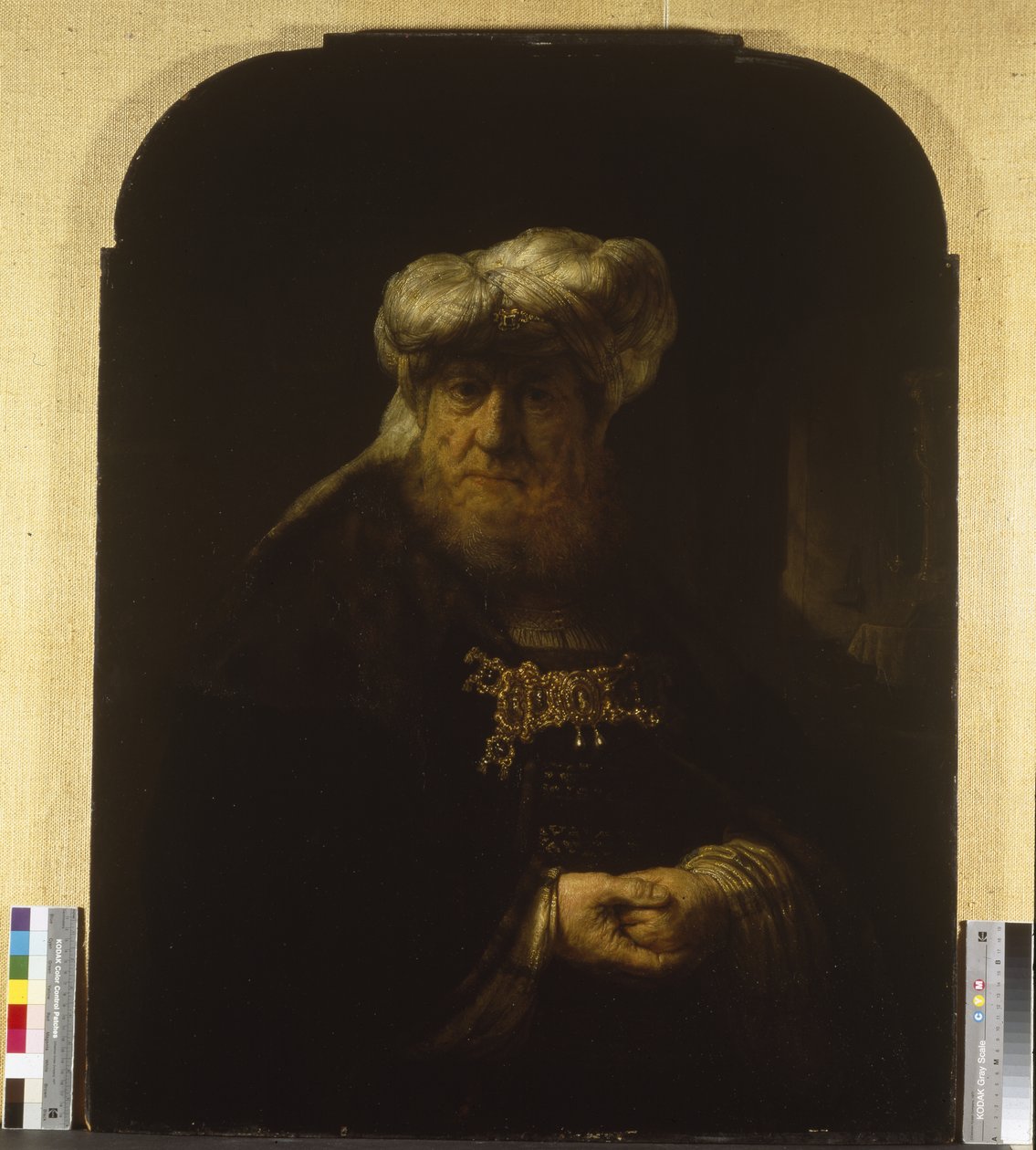 A man in oriental costume, circa 1639 by Rembrandt Harmensz. van Rijn
