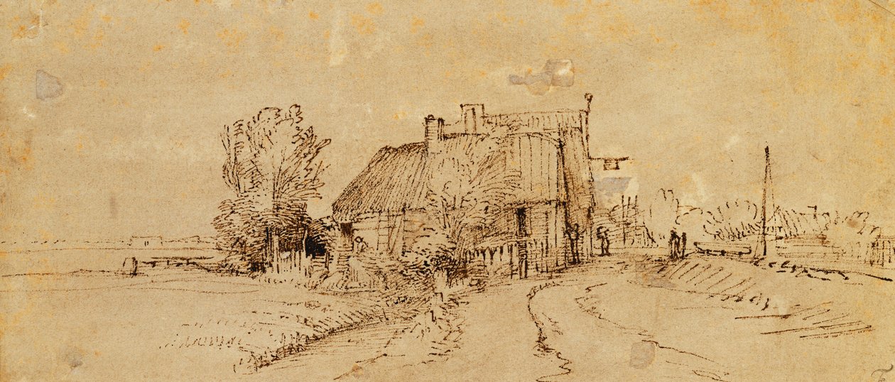 An Inn by a Roadside by Rembrandt van Rijn