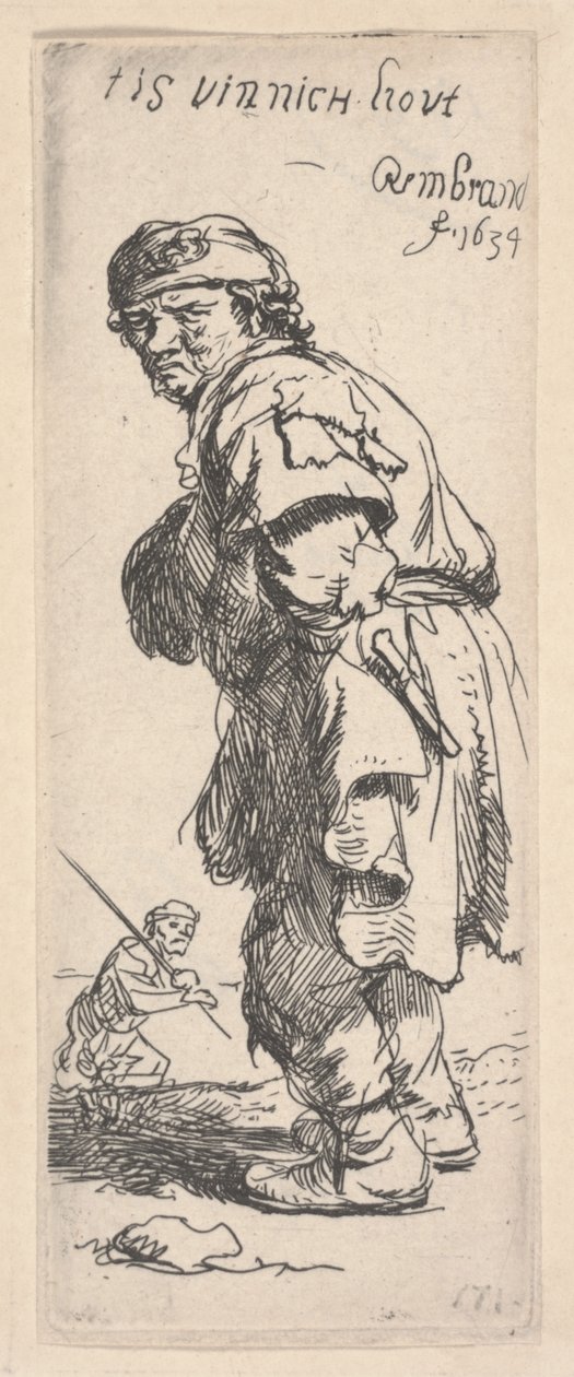 Beggar Speaking by Rembrandt van Rijn
