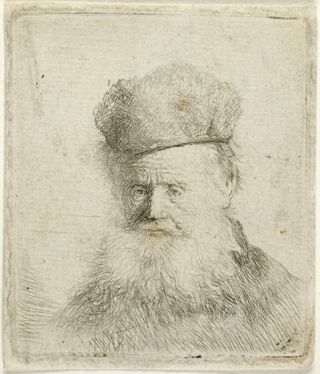 Bust of an Old Man with a Fur Cap and Flowing Beard