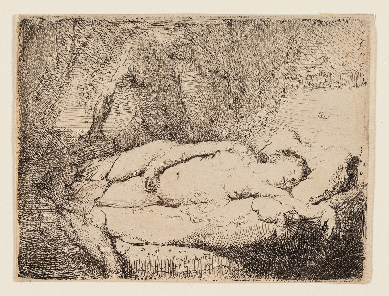 Jupiter and Antiope: Smaller Plate, c.1631 by Rembrandt Harmensz. van Rijn
