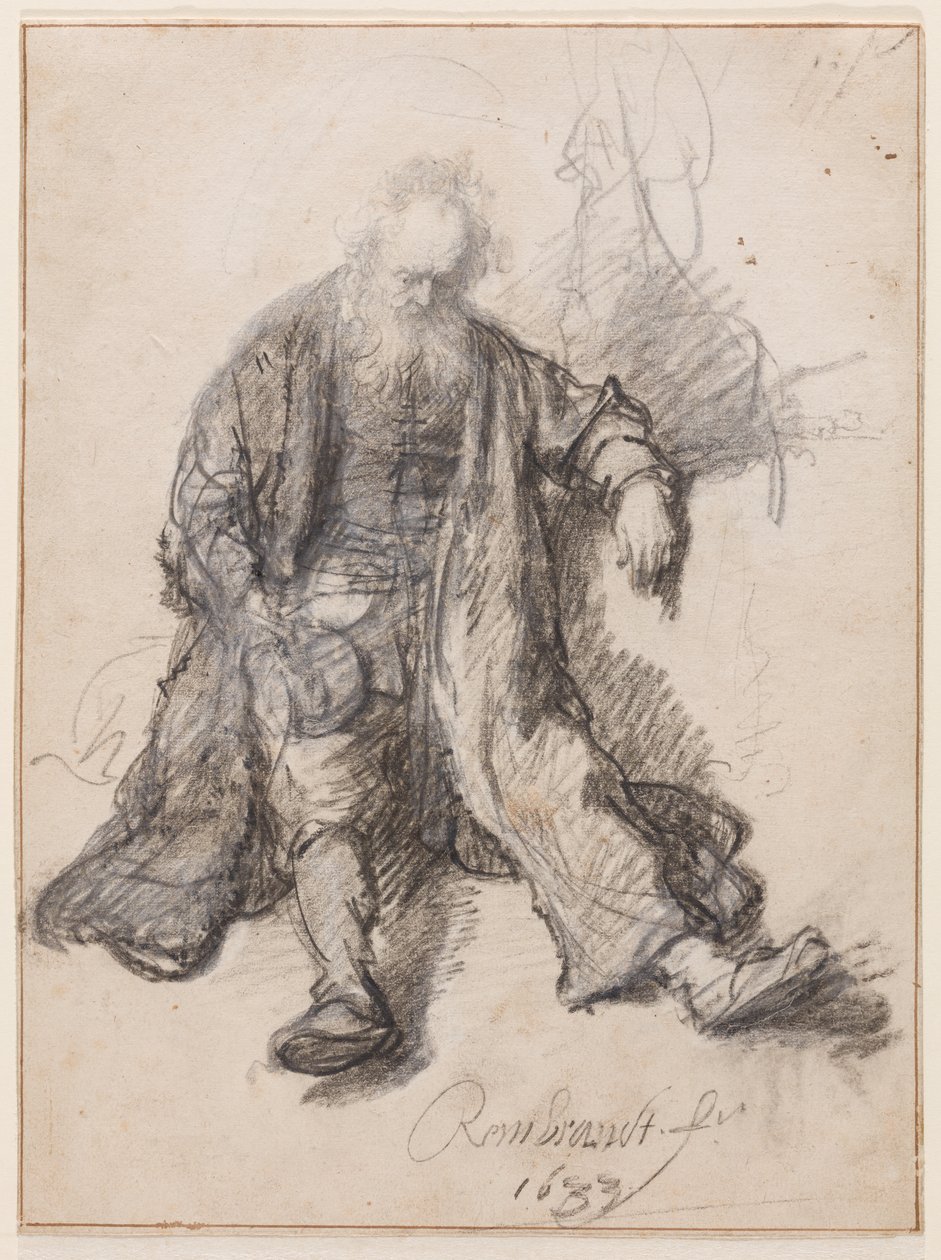 Old Man Seated by Rembrandt Harmensz. van Rijn