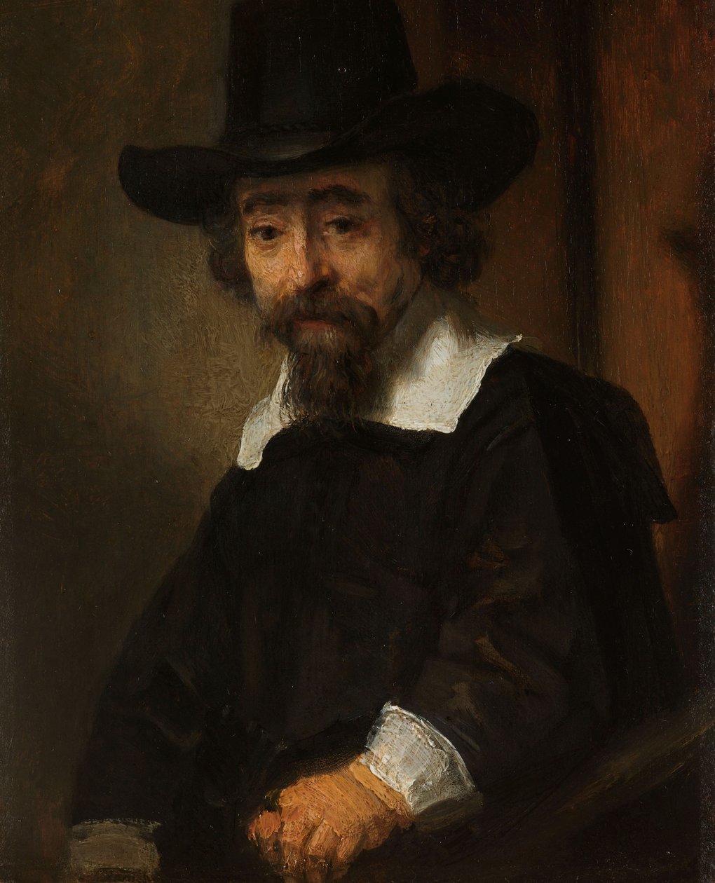 Portrait of a Man, thought to be Dr. Ephraim Bueno by Rembrandt van Rijn