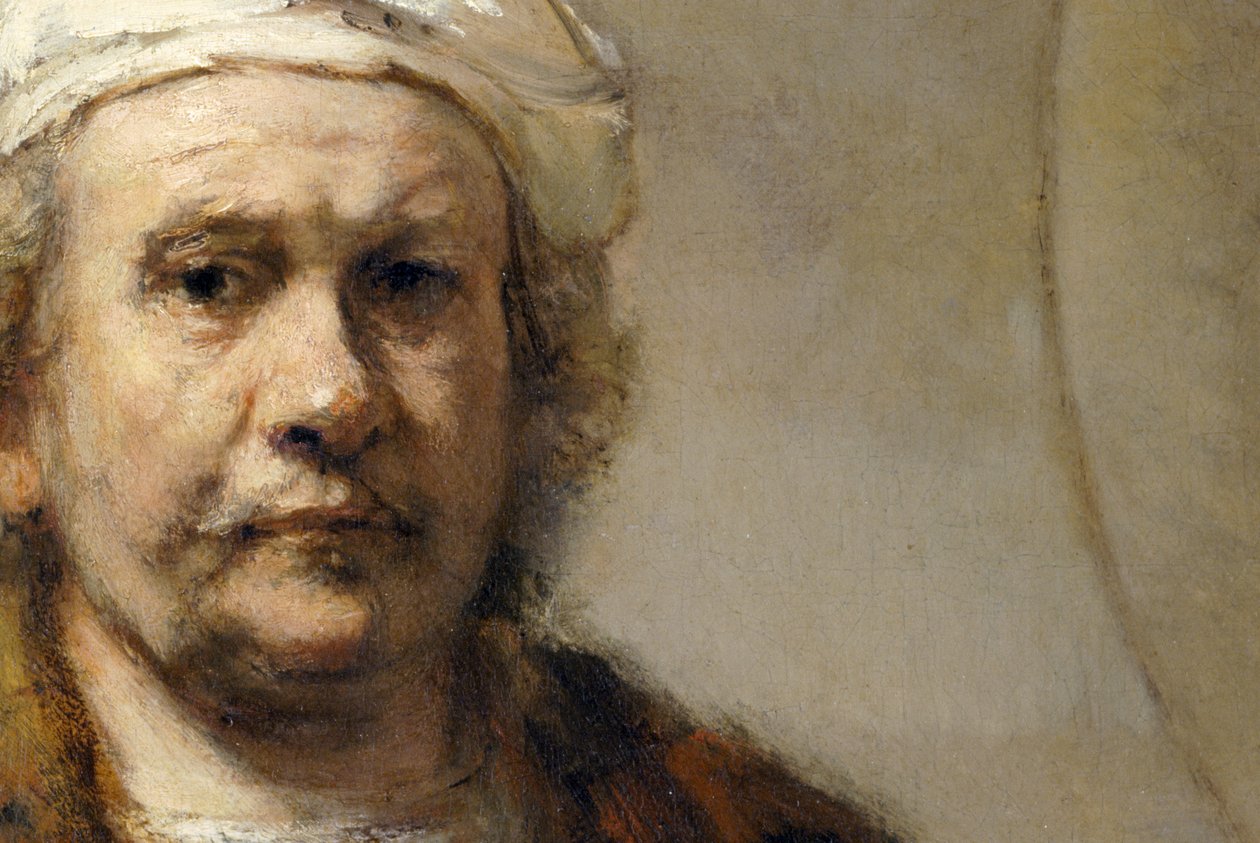 Rembrandt - Self Portrait (detail) by Rembrandt Harmensz. van Rijn