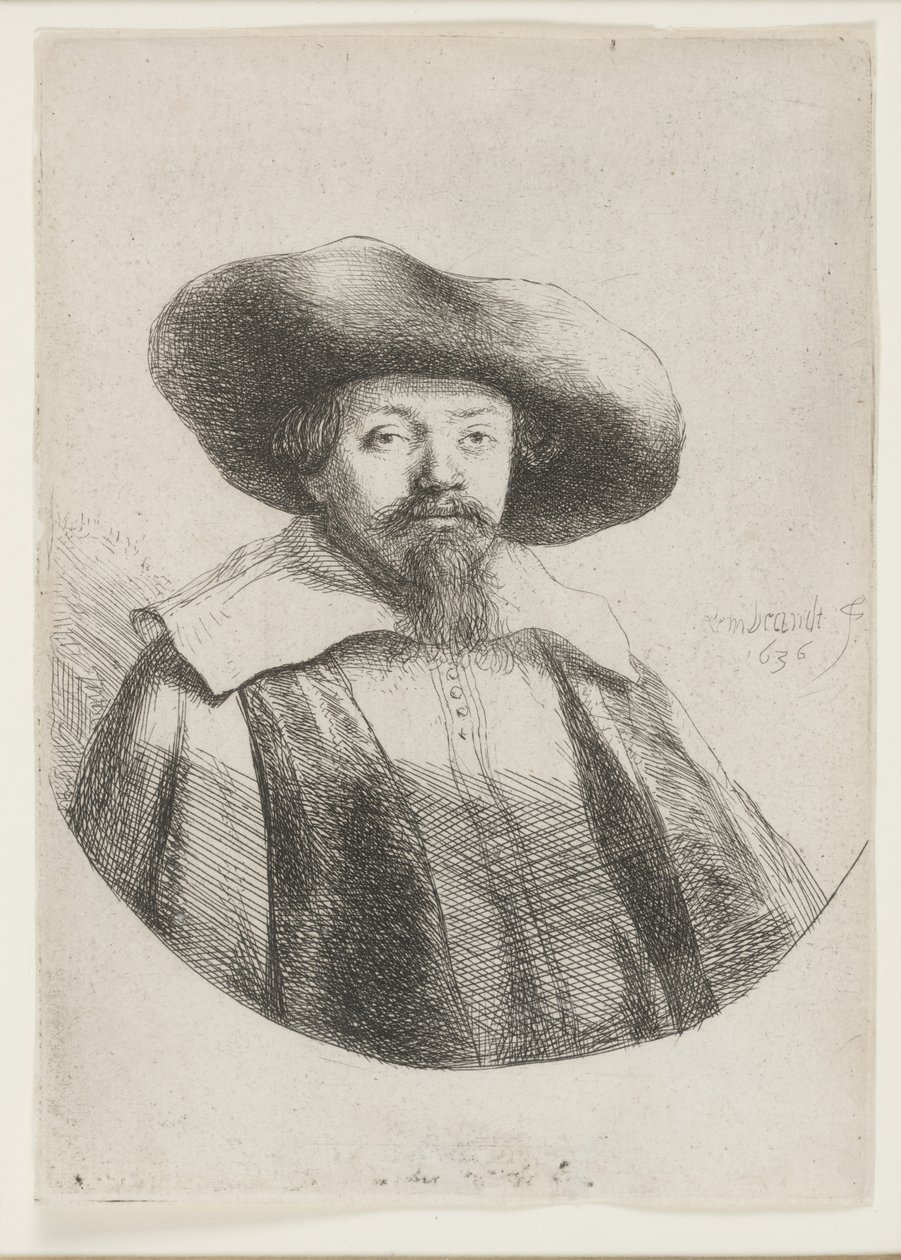 Samuel Manasseh Ben Israel, Jewish Author by Rembrandt van Rijn