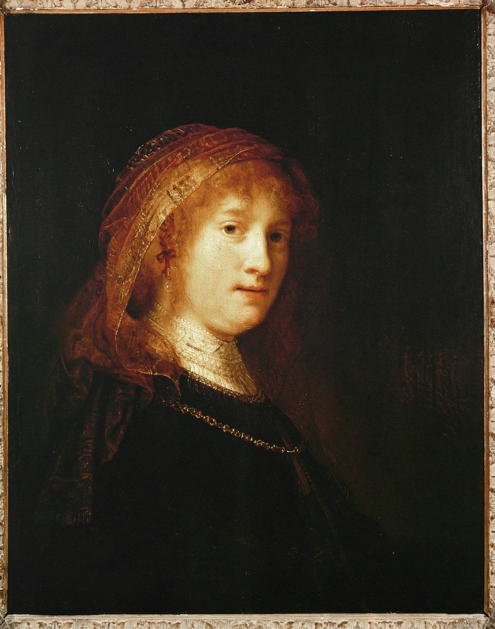 Saskia with a Veil by Rembrandt Harmensz. van Rijn
