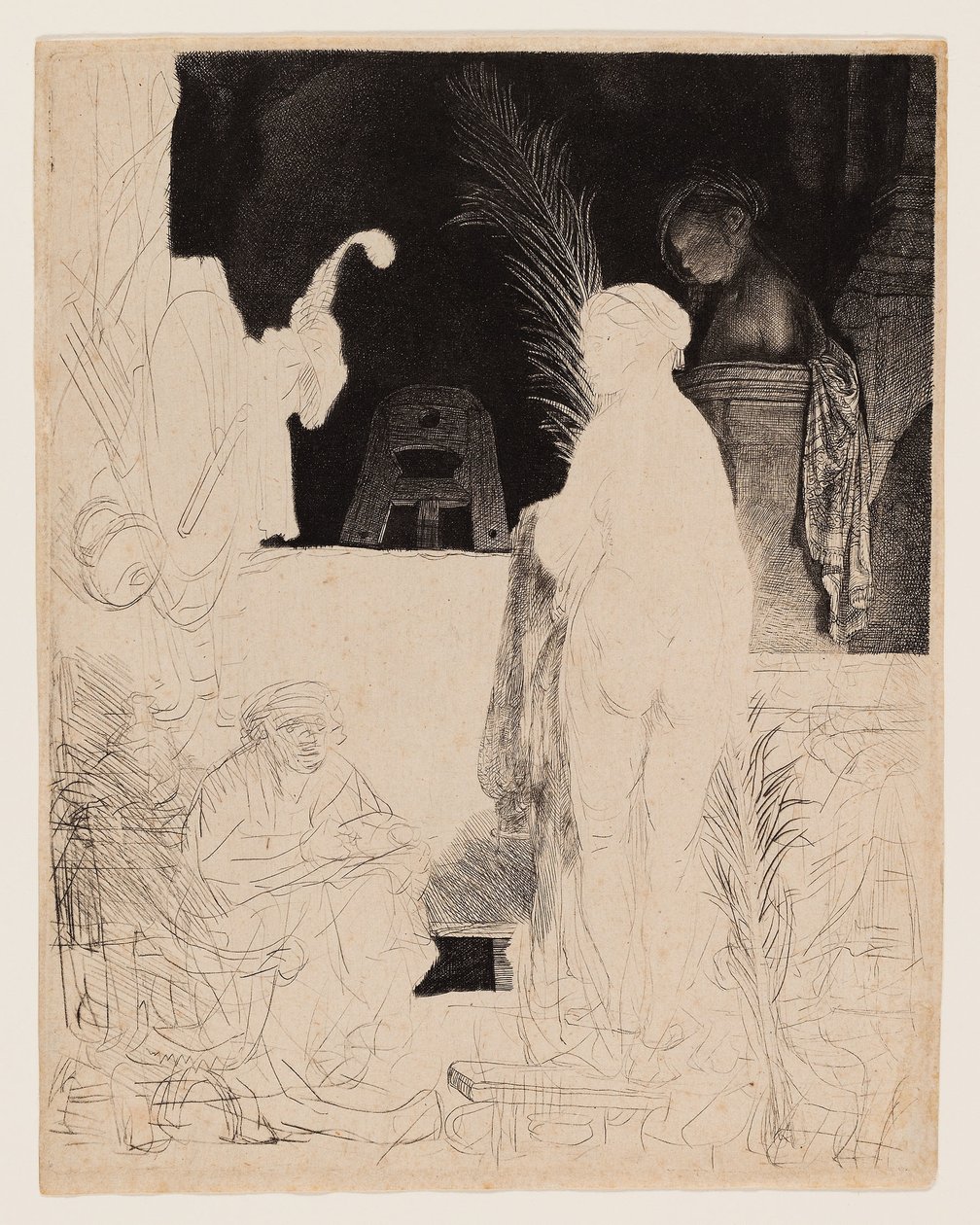 The Artist Drawing from the Model, c.1639 by Rembrandt Harmensz. van Rijn