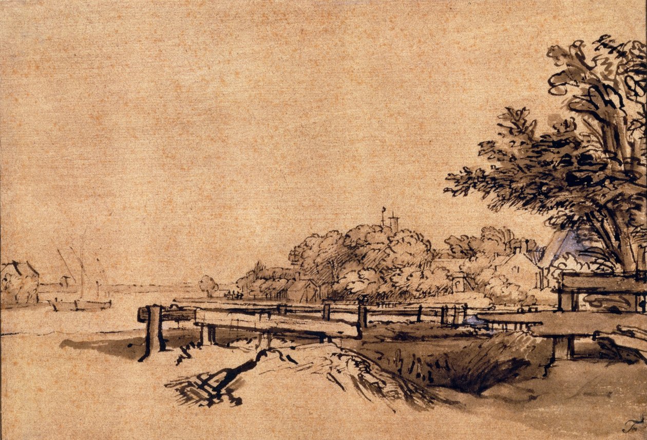The Jetty by Rembrandt van Rijn
